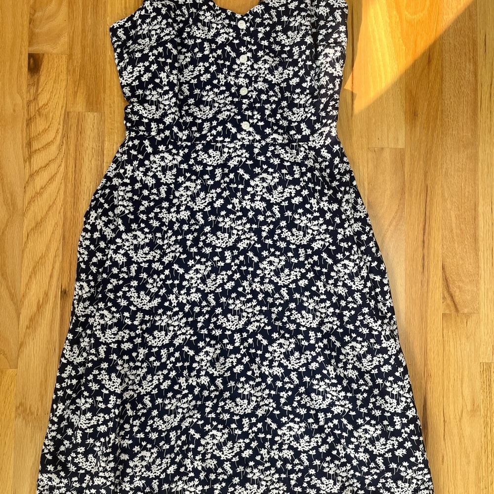 GAP Navy and White Floral Dress